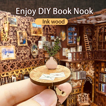 Eternal Bookstore Dollhouse with Light - Miniature Toy Kit DIY