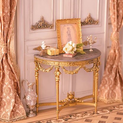 44391399653610Vintage French Style  Desk and  Mirror DIY KIT For 1/6 Blythe Ob24 Dollhouse Miniatures- table in situ