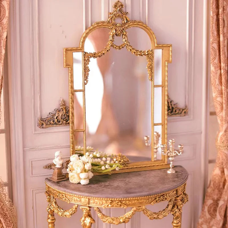 Vintage French Style  Desk and  Mirror DIY KIT For 1/6 Blythe Ob24 Dollhouse Miniatures close-up