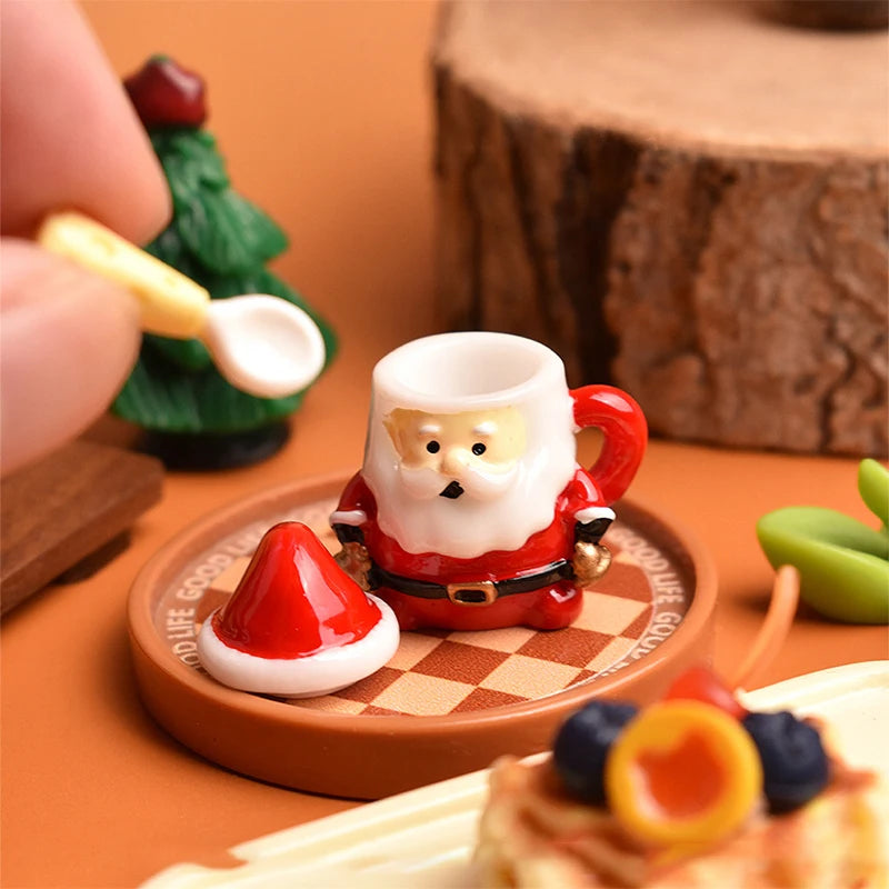 Here is an SEO-optimized title, product description, and meta description crafted specifically for your Shopify listing:  SEO Title Mini Santa Teacup Figurine - 1/12 Scale Christmas Dollhouse Decor