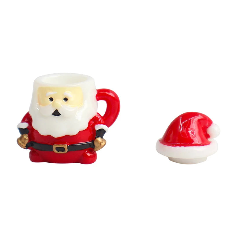 Here is an SEO-optimized title, product description, and meta description crafted specifically for your Shopify listing:  SEO Title Mini Santa Teacup Figurine - 1/12 Scale Christmas Dollhouse Decor
