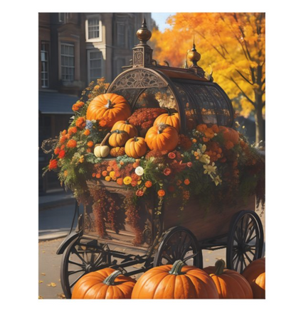 Pumpkin Harvest Elegance Canvas Print