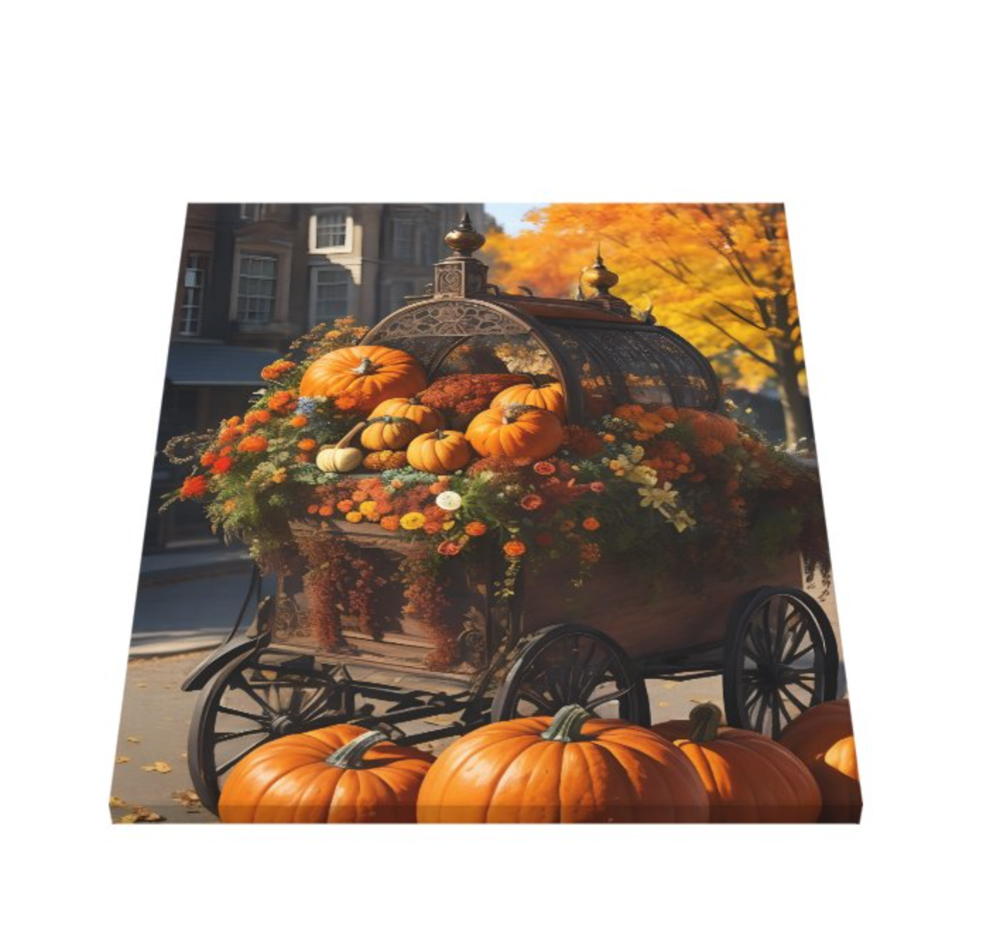 Pumpkin Harvest Elegance Canvas Print angled view