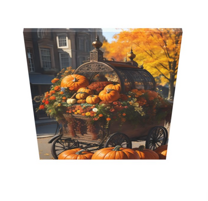 Pumpkin Harvest Elegance Canvas Print top view
