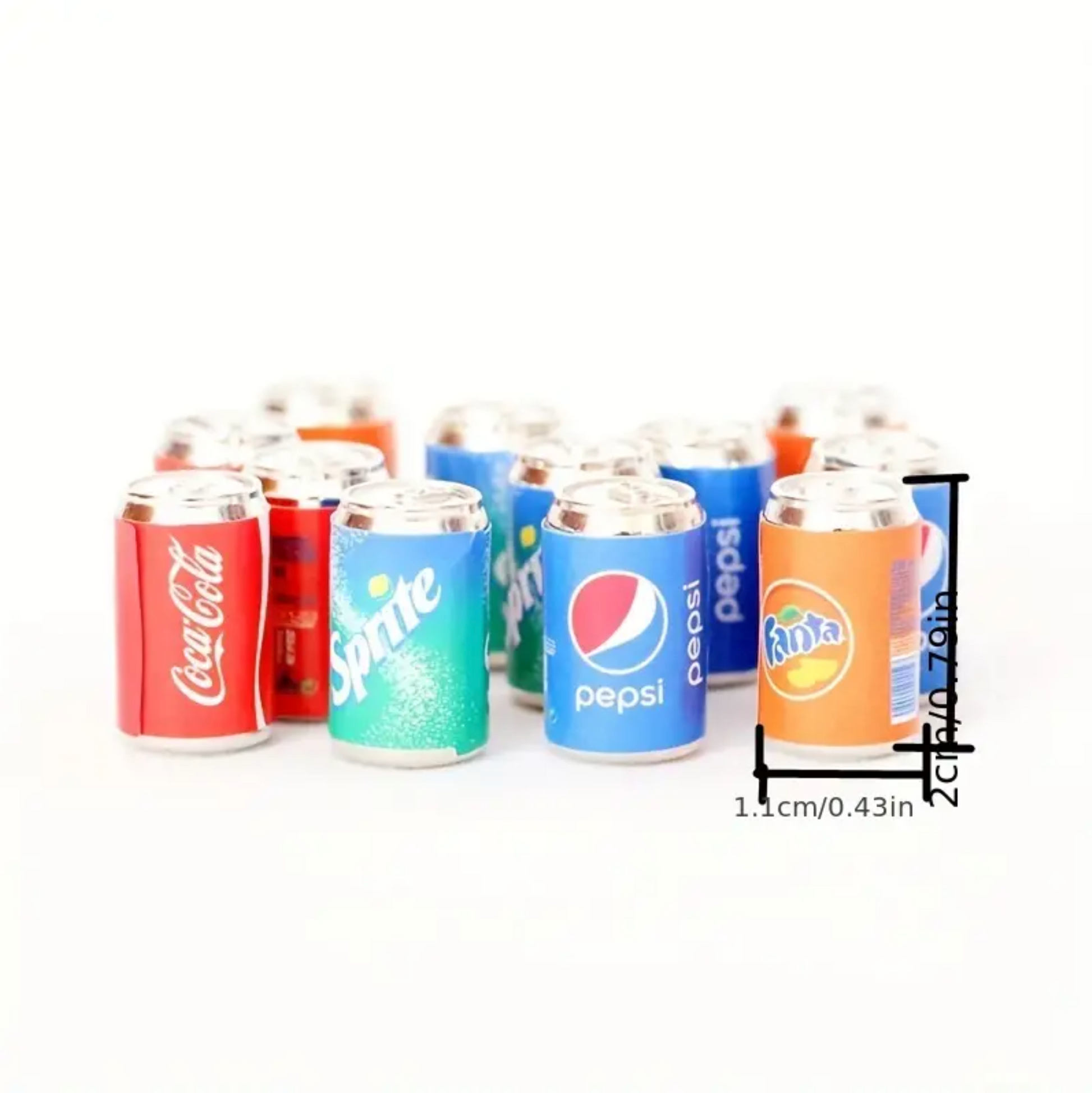 4pcs Dollhouse Dollhouse Mini Soda Cans - Miniature Beverages - Dollhouse Accessories size