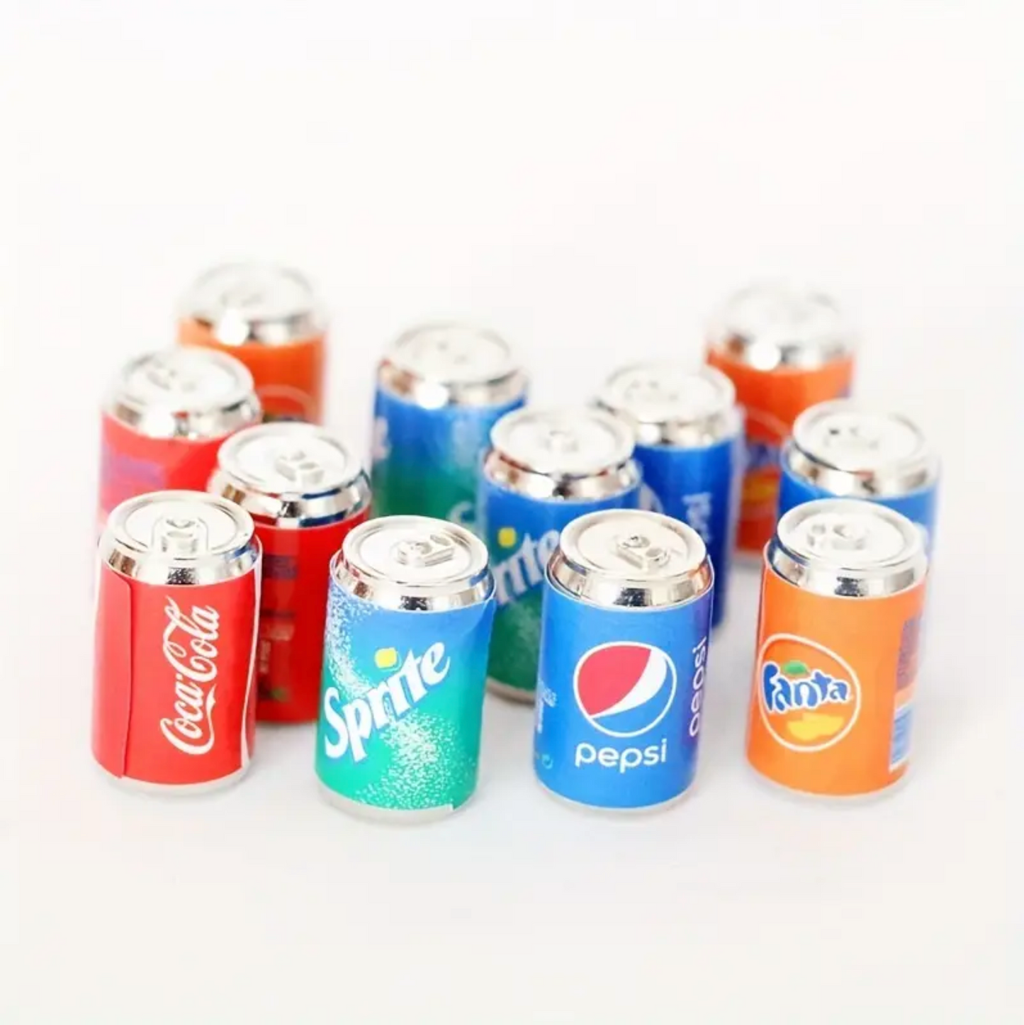 4pcs Dollhouse Dollhouse Mini Soda Cans - Miniature Beverages - Dollhouse Accessories front