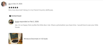 Decorative Scroll Doormats in 1:12 Scale