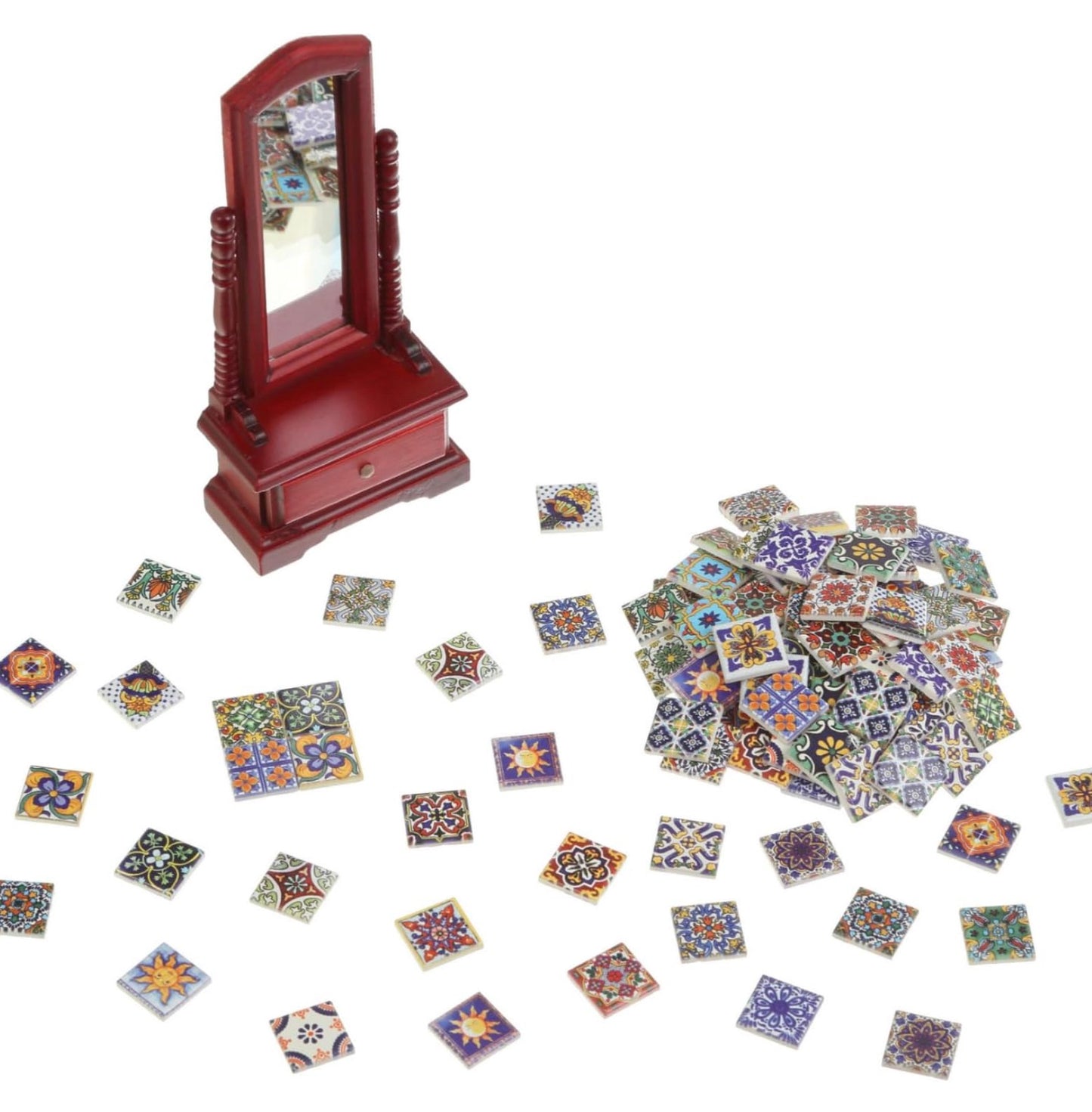 150 pcs, Dollhouse Flooring, 1:12 Scale Doll House Tiles