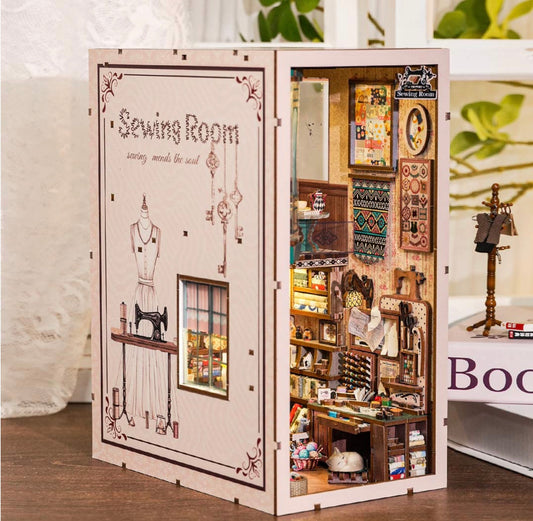 Sewing Room DIY Wooden Book Nook  Side view