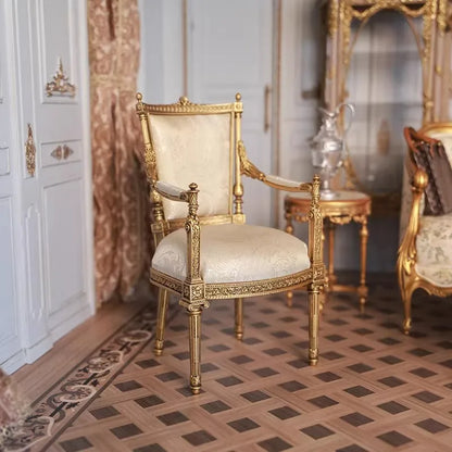 Court Augustus II Furniture 1/6 Scale -Beige chair