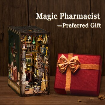 Magic Pharmacist Book Nook Kit with Light - Miniature Toy Kit DIY