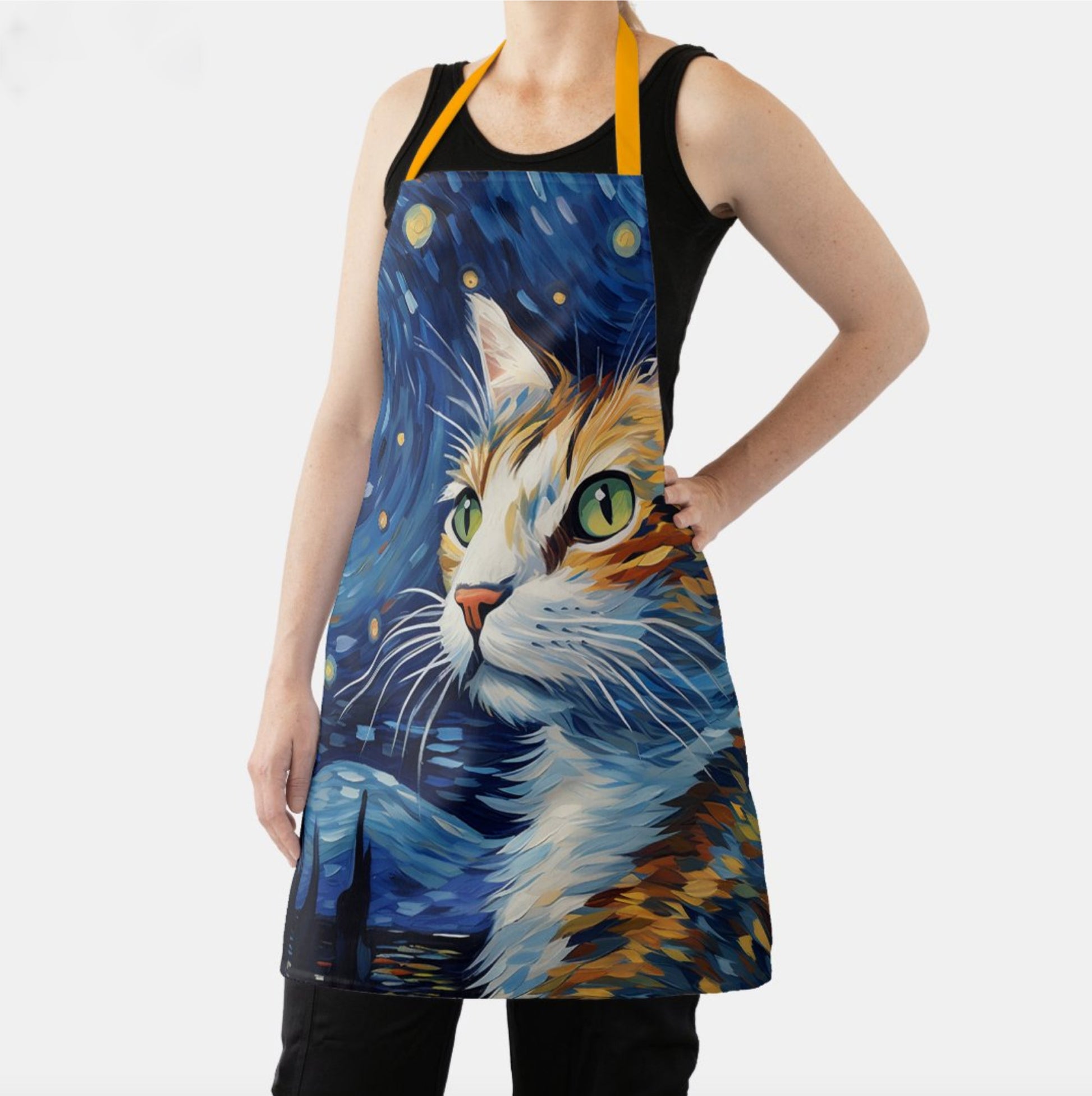 Starry-Night-Cat-Apron-medium-size