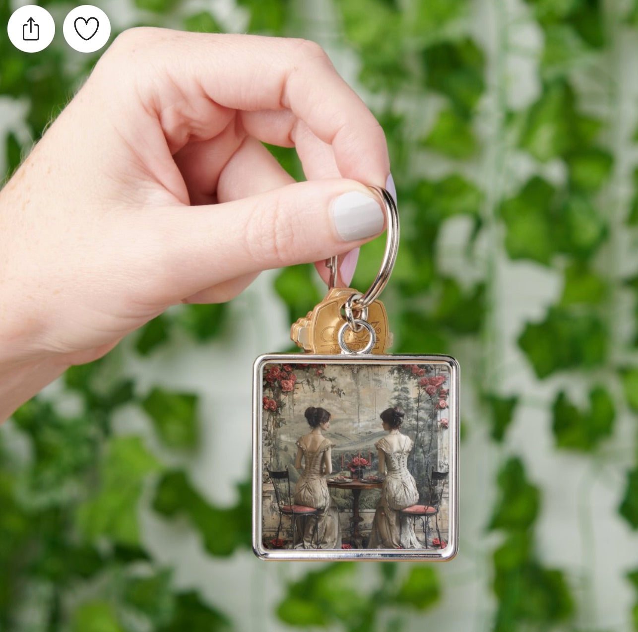 Victorian-Tea-Party-Keychain-premum-square-large-in-hand