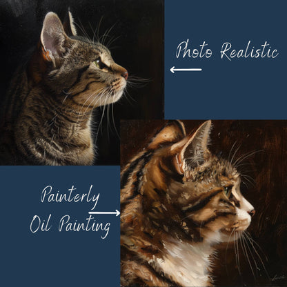 A Winter Cat Portrait to Remember - Portrait in Oil