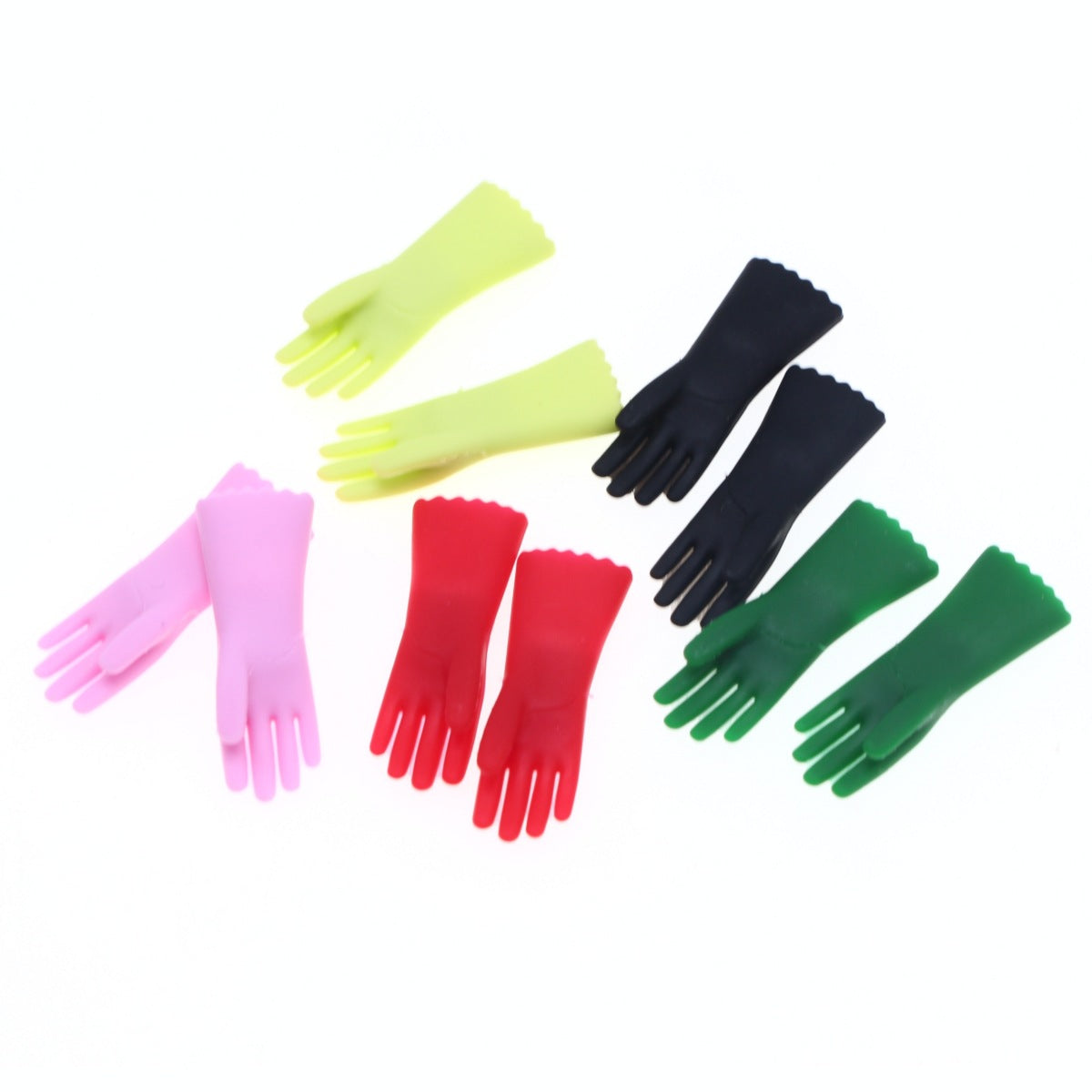 1:12 Scale Miniature Dollhouse Cleaning Gloves | Dollhouse Kitchen Accessories in various colors
