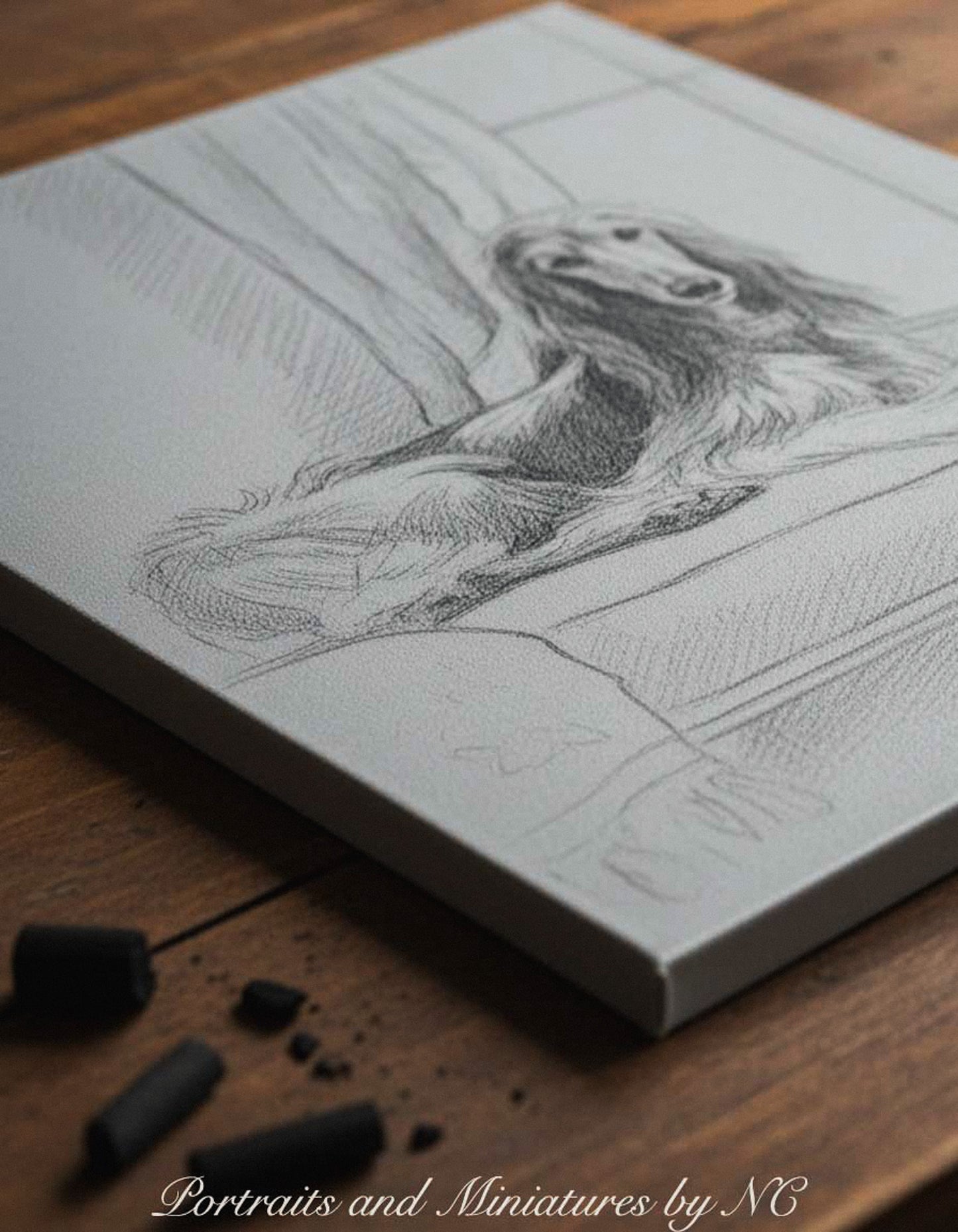 Afghan Hound Portrait - Custom Painted Portrait Example