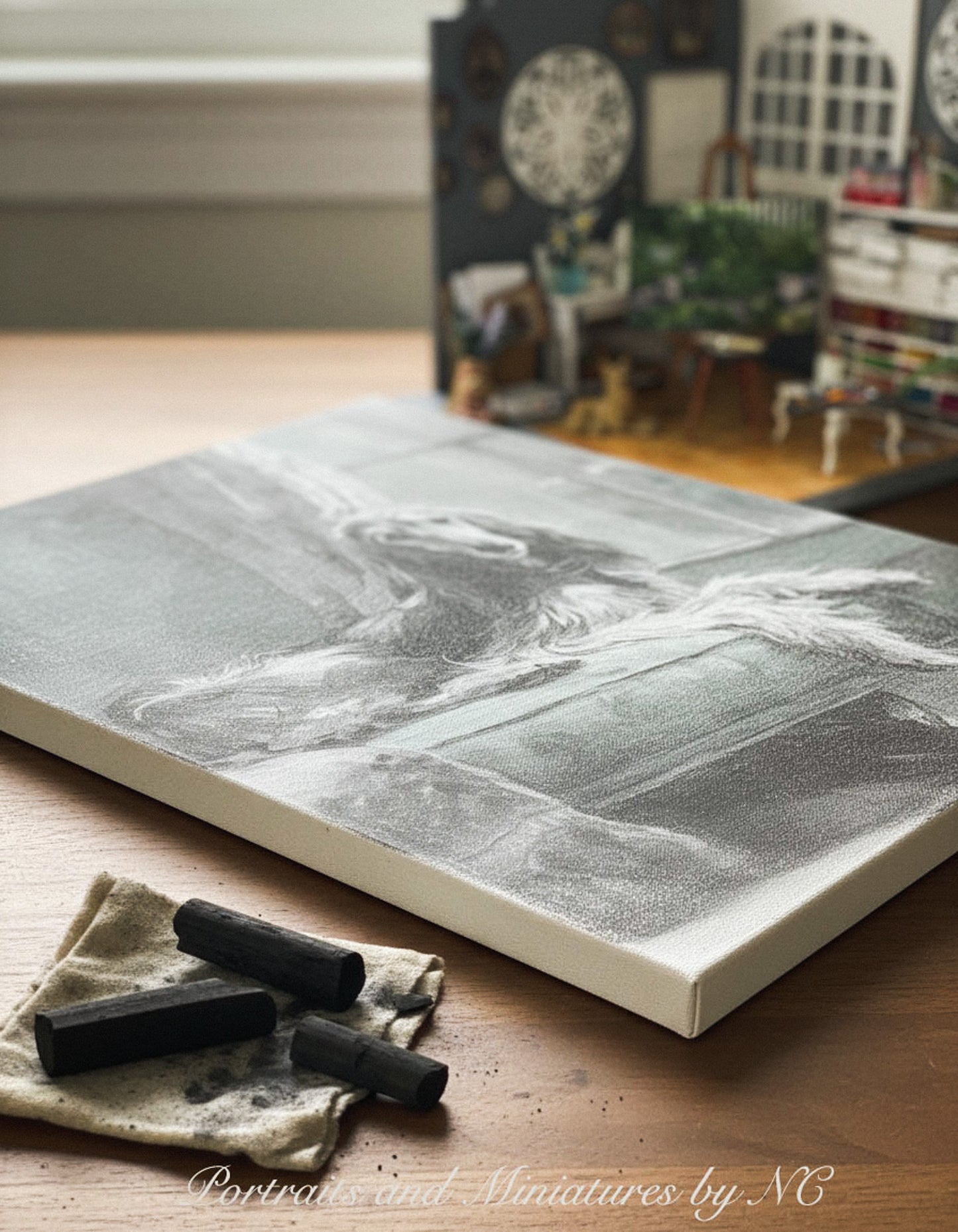 Afghan Hound Portrait - Custom Painted Portrait Example