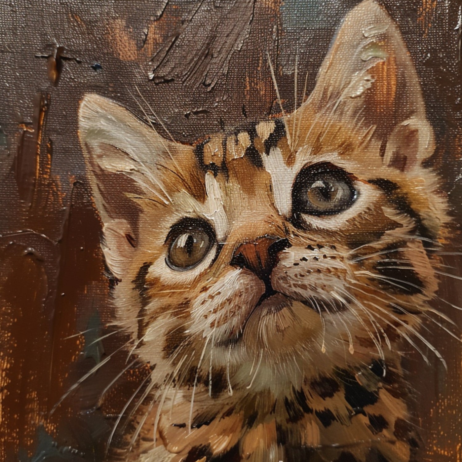 Bengal Tiger Kitten Portrait