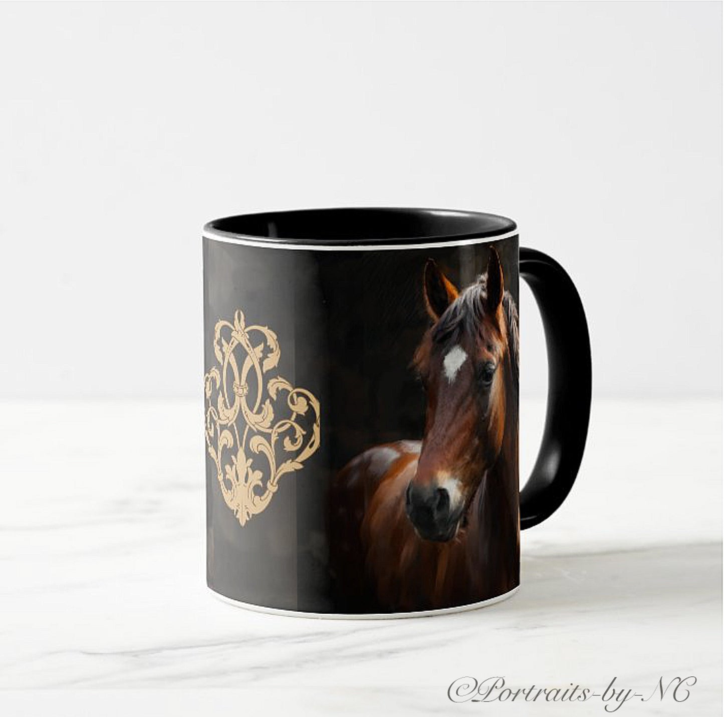 Brown Beauty: Sip in Style with our 11 oz Horse-themed Mug