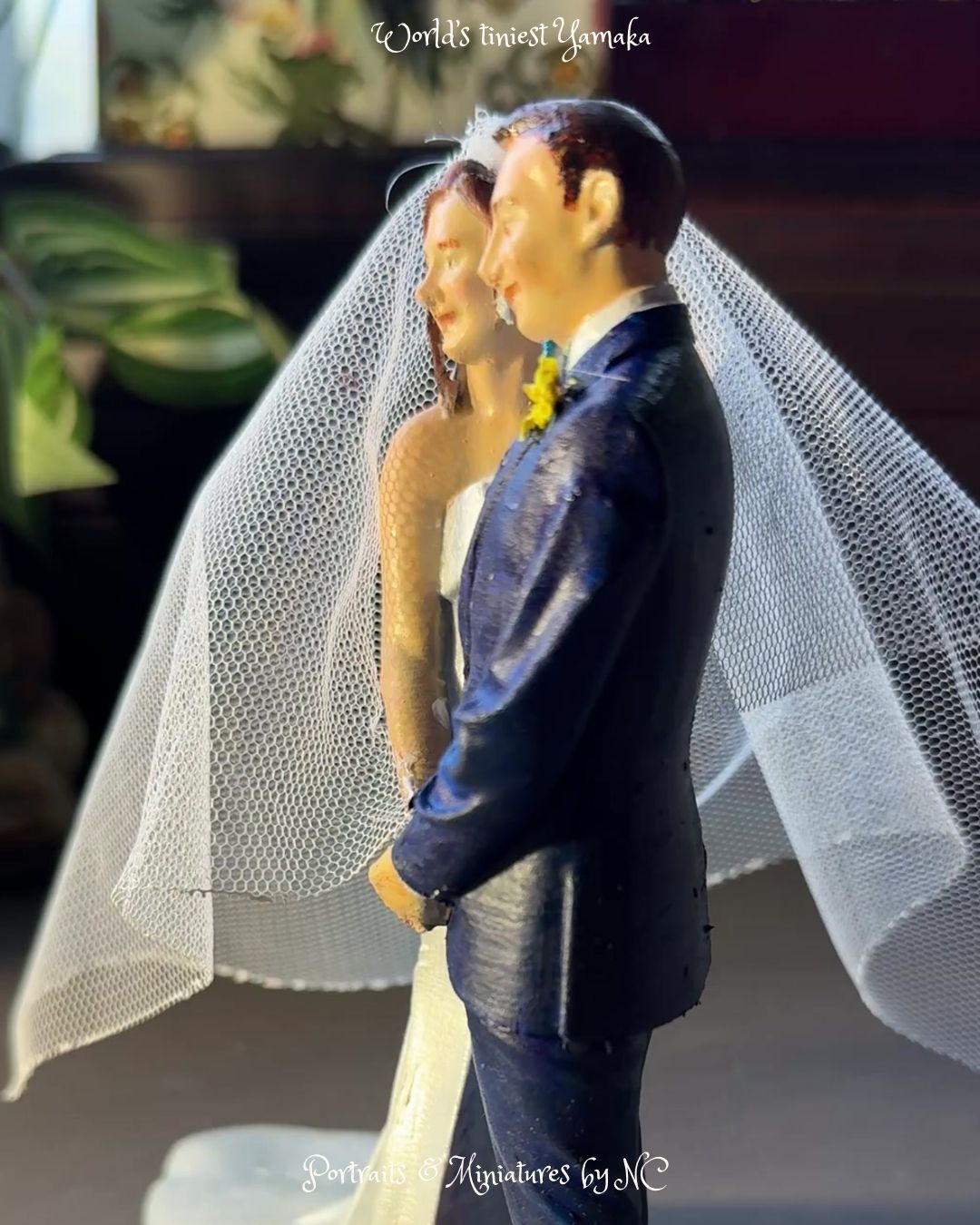 Custom 1/12 Scale Miniature Beach Wedding Shadow Box | Handcrafted Diorama
