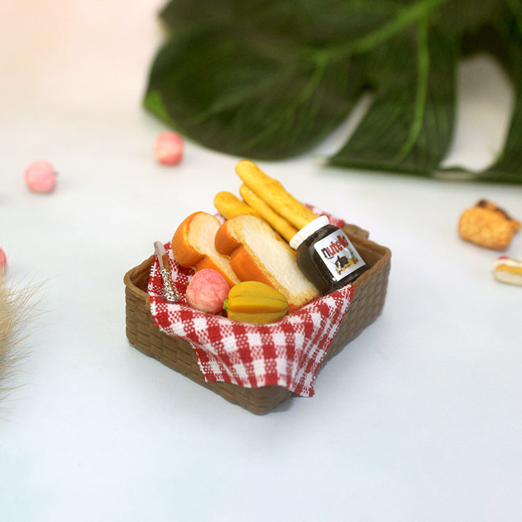 Miniature Food Play Mini Bread Basket side view
