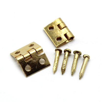 Miniature Small Hinge - Copper Hinge Dollhouse Building Supplies with nails