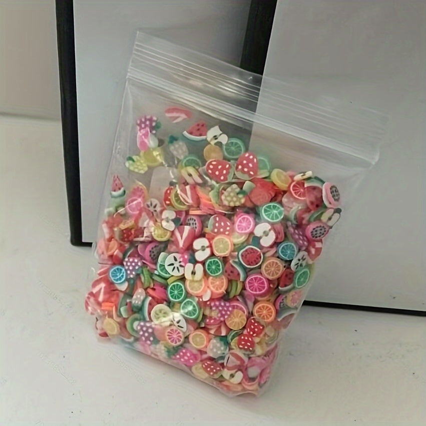 1000pcs Tiny Polymer Clay Fruit Slices for Diorama Styling