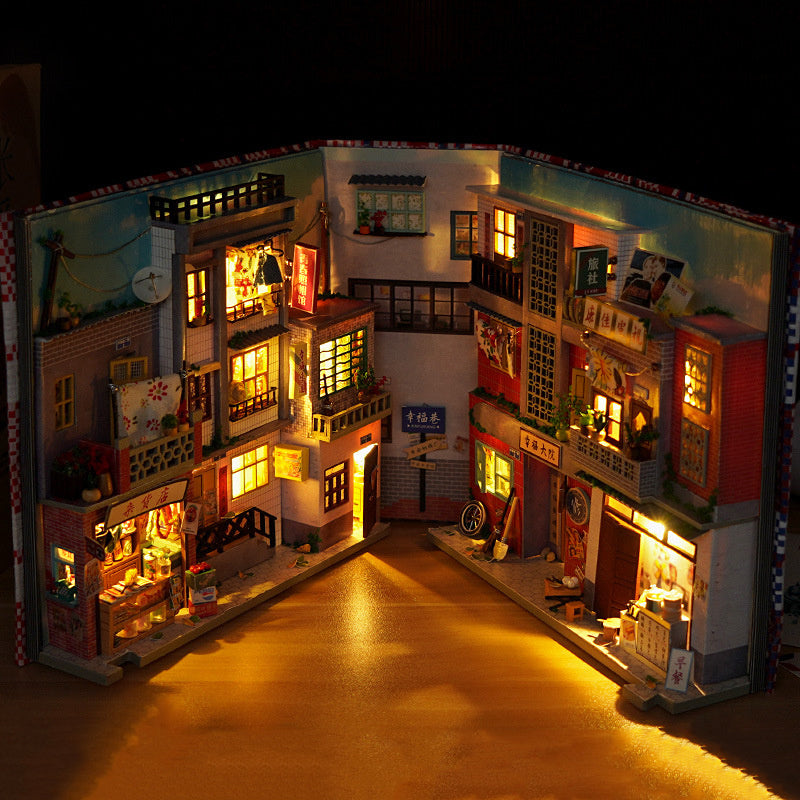 Mini House Miniature Model Wooden Toys Diy Kit - Jiangnan Waterway