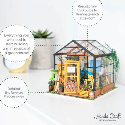 Miniature DIY Kit - Greenhouse Flower Shop Hand Crafts