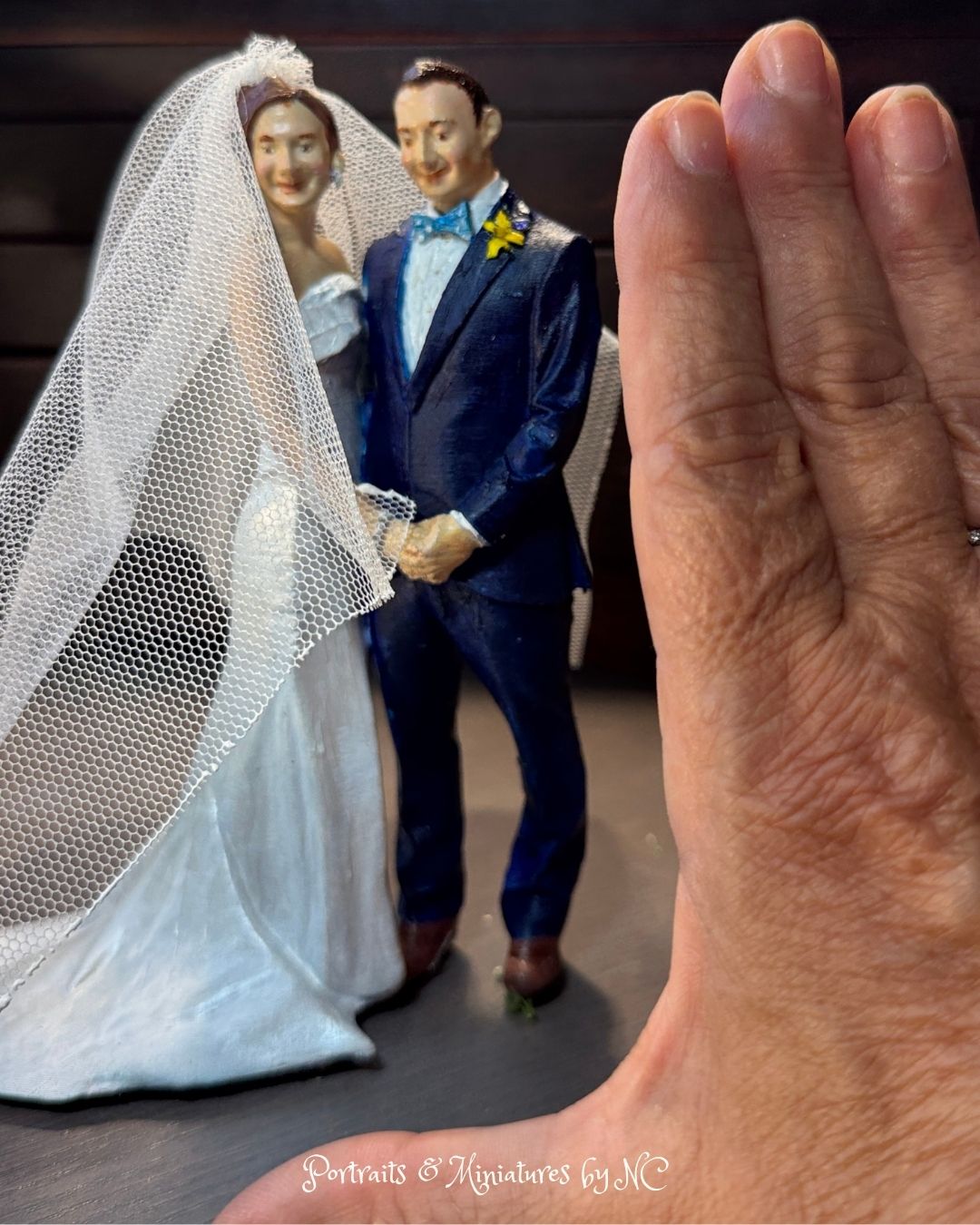 Custom 1/12 Scale Miniature Beach Wedding Shadow Box | Handcrafted Diorama