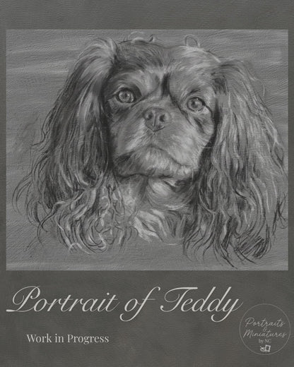 Cavalier King Charles Oil Portrait - Portrait of Teddy