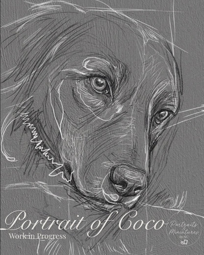 Custom Dachshund Digital Portrait from Photo | Wiener Dog Memorial