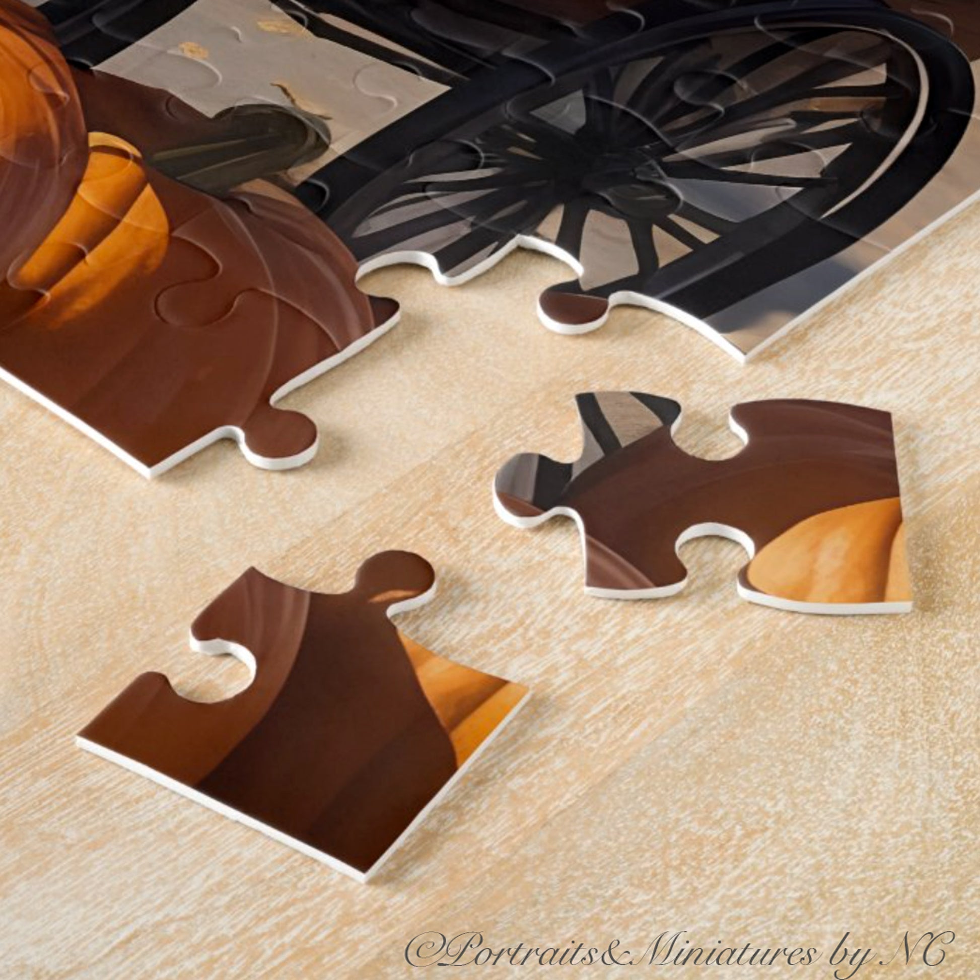 Pumpkin Harvest Elegance 11"x14" Puzzle with Gift Box puzzle pieces