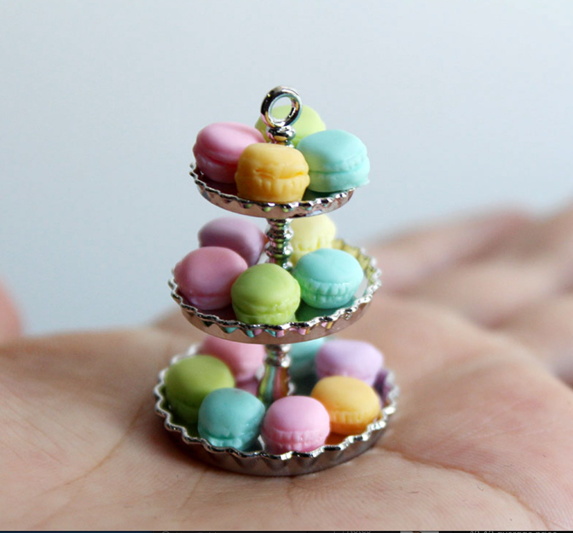 silver-three-tiered-stand-with-macarons