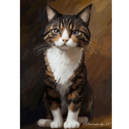 Tabby Cat Portrait Full Size
