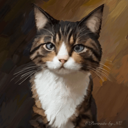 tabby cat Portrait head
