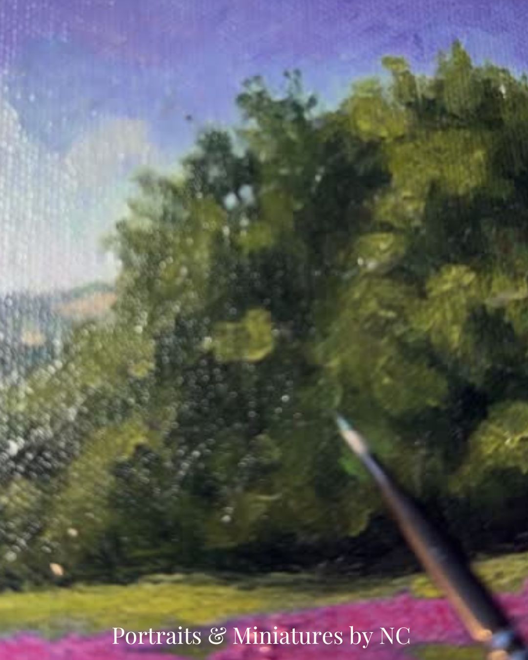 Mutt in Field of Flowers Oil Portrait | Hand Painted Dog Painting