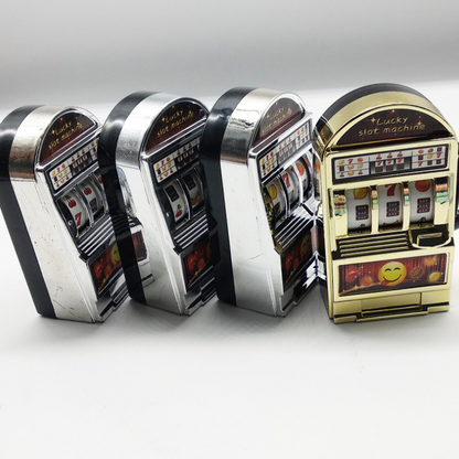 Miniature Slot Machine  silver and gold