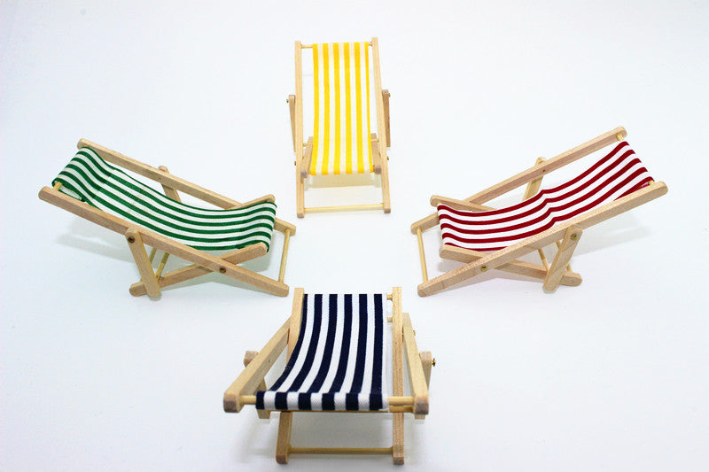 Miniature Beach Chair Doll House Accessories