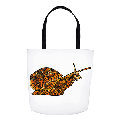 Teacher Gifts Orange Snail Science Tote Bags Large Back