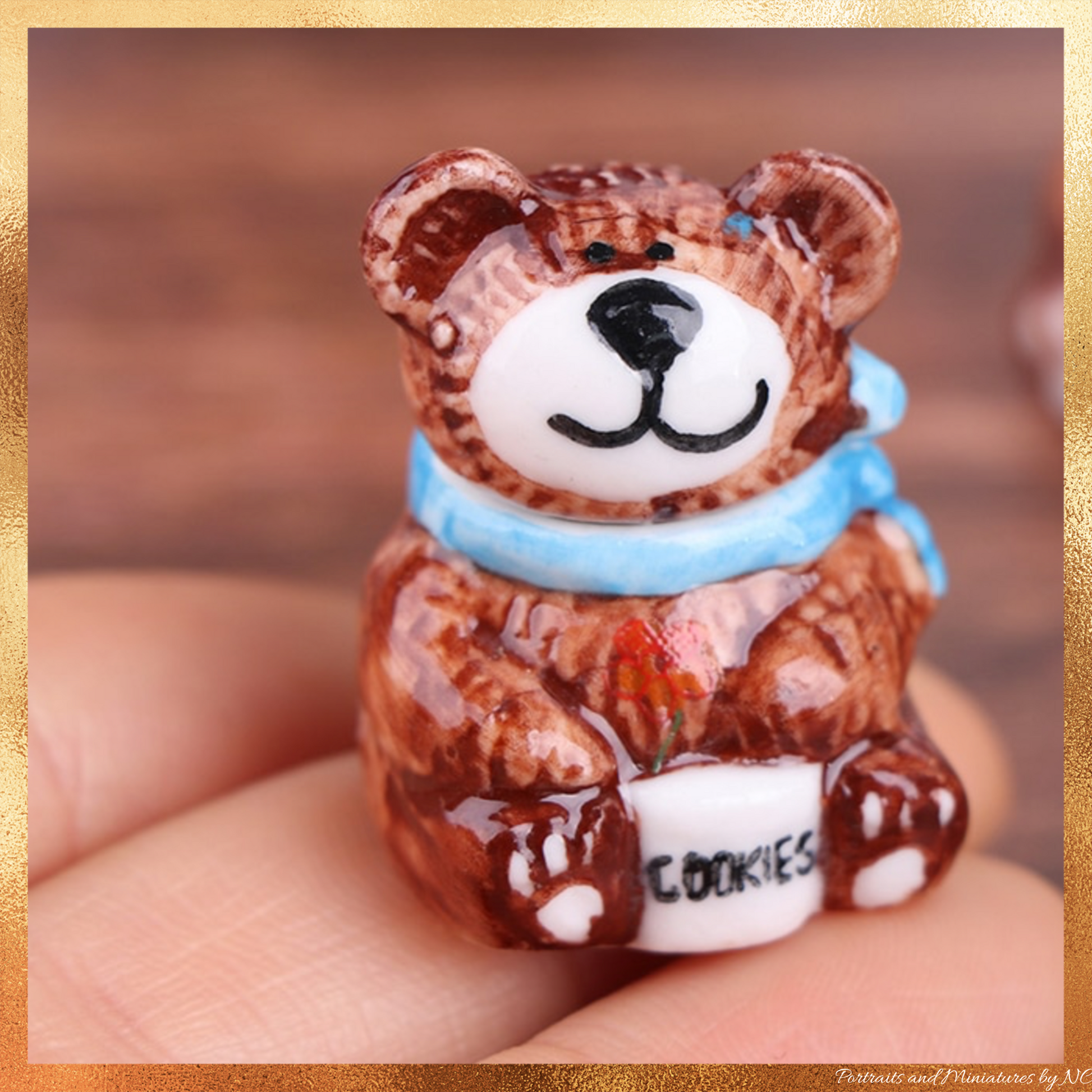 Bear Cookie Jar 1 12 Scale Miniature Dollhouse Accessory