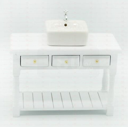 Dollhouse Sink 1/12 Scale Washbasin - Diorama Scene Accessories