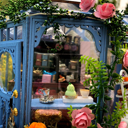 Rose Garden Tea House Miniature Diorama - Made to Order