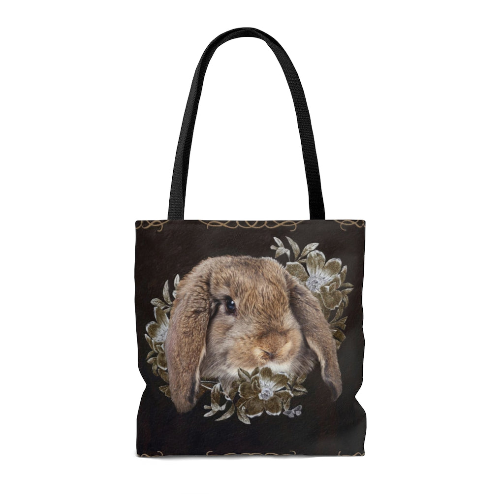 Tote Bag - Holland Lop Rabbit Design medium back