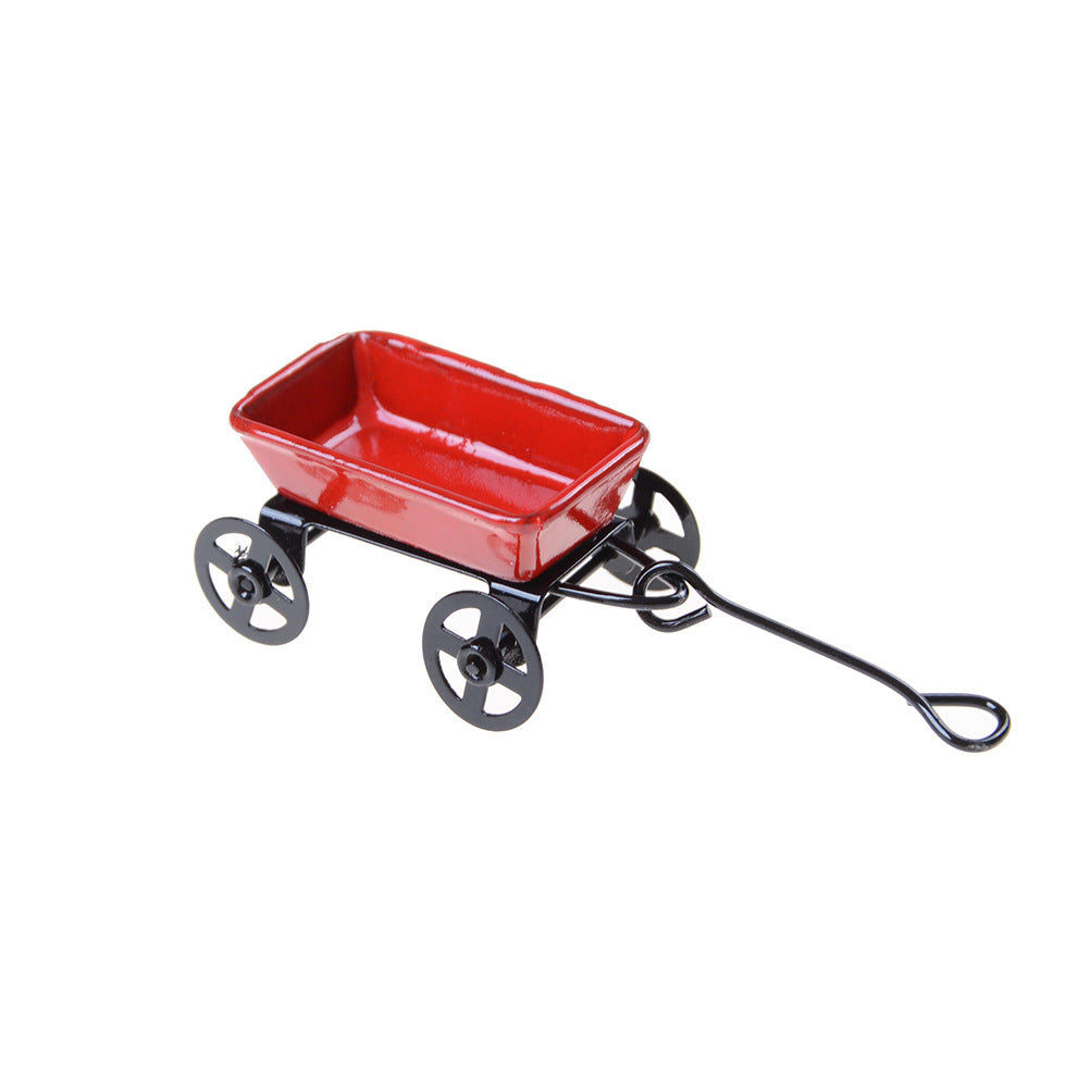 Pull Cart - 1/12 Scale Dollhouse Accessory - Mini Doll Accessories