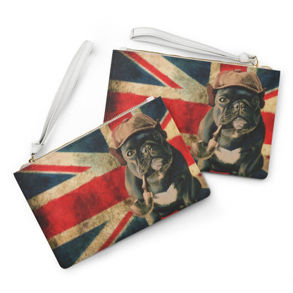 Clutch Bag - Sherlock Bulldog Design large