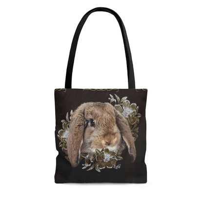 Tote Bag - Holland Lop Rabbit Design small front