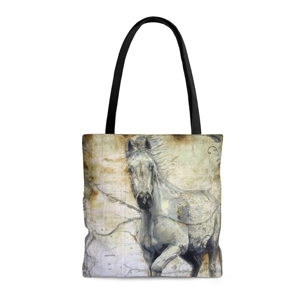 Tote Bag - Whispers Across the Steppe Equine Design med front