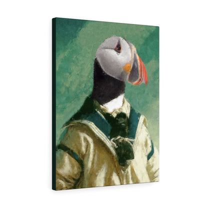 Stretched Canvas Print - Puffin Ahoi