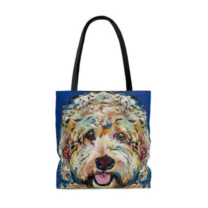 Colorful Doodle Dog Tote Bag
